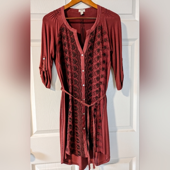 Anthropologie TINY Pima Embroidered Tunic Shirt Dress Size S - Picture 2 of 7